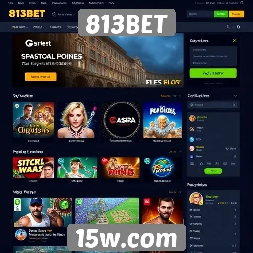 Interface do usuário no site 813BET